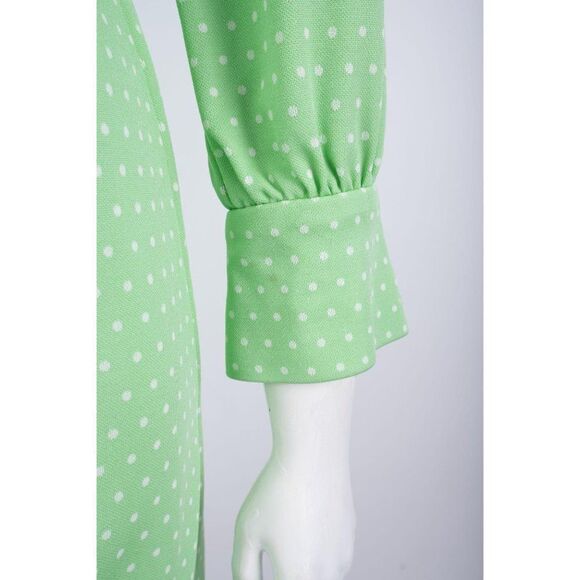 1970's Vintage Polka Dot Dress David Crystal Women - Picture 7 of 8
